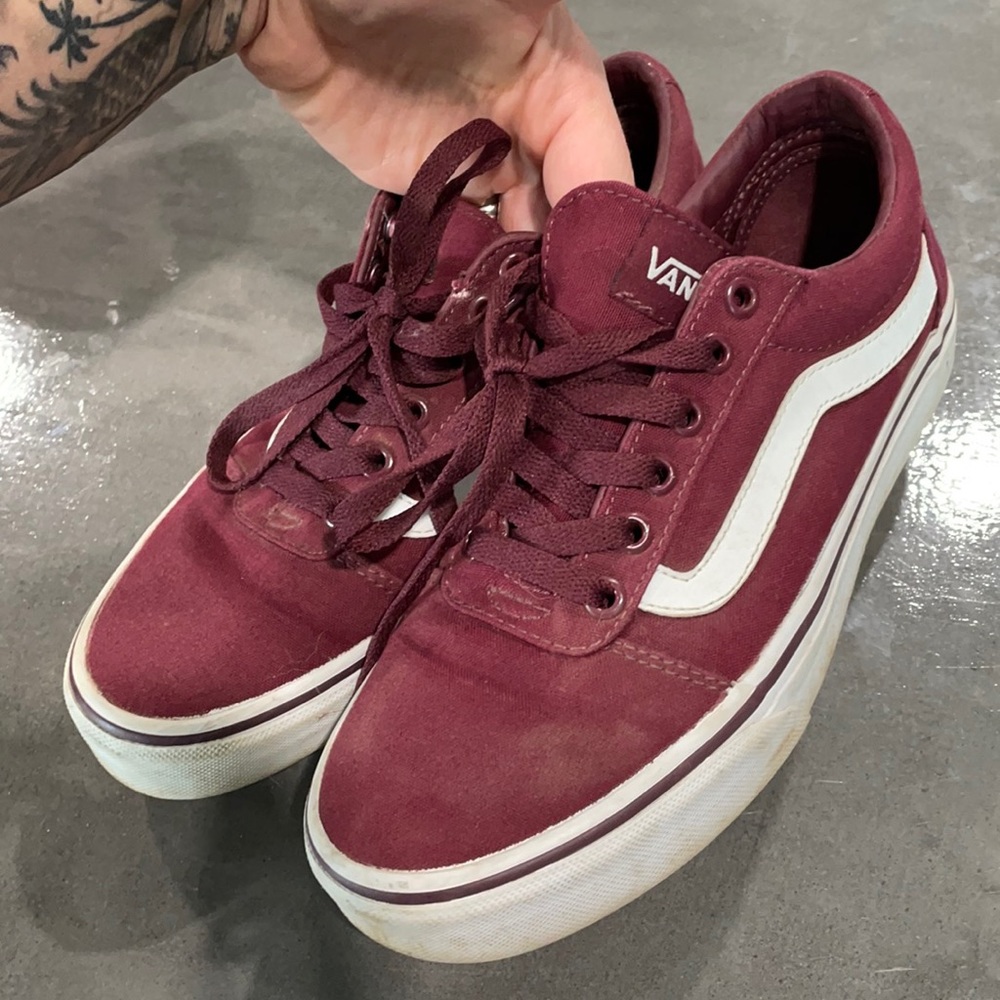 Maroon vans